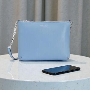 MODALU Twiggy Sky Blue Leather Crossbody NWT’s